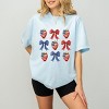 Simply Sage Market Coquette Bows And USA Strawberries Garment Dyed Tee - 2 of 4