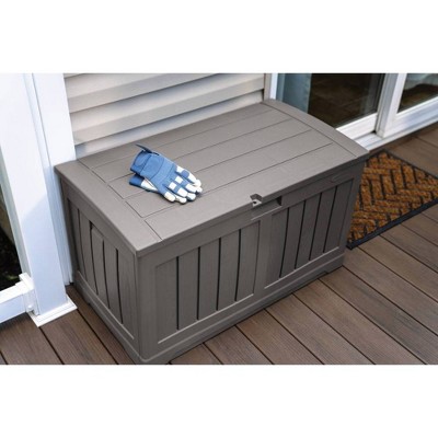 Suncast 50 Gallon Dark Gray Resin Lockable Deck Box