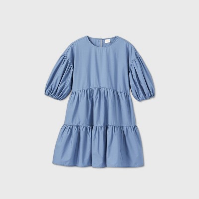 short sleeve tiered dress