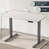 NicBex 48 Inch Electric Standing Desk,Adjustable Height Home Office Desk with Gray Metal Frame for Study Room,Bedroom and Office - 3 of 4