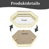 Unique Bargains Mirror Tray Hexagon Metal Perfume Tray Large Gold Tone - 3 of 4