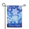 Northlight Blue and White Snowflakes Merry Christmas Outdoor Garden Flag 12.5" x 18" - 2 of 4