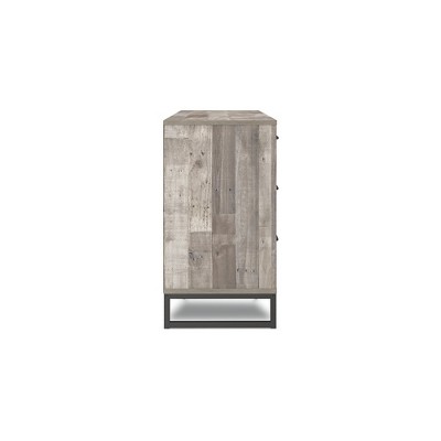 Whitewash 6-Drawer Dresser with Pewter Hardware