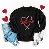 Simply Sage Market Women's Graphic Sweatshirt Text Me Heart - 3 of 4