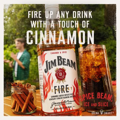 Jim Beam Kentucky Fire Bourbon Whiskey - 750ml Bottle