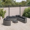 vidaXL Patio Sofa Set with Cushions Garden Furniture 10 Piece Poly Rattan - Gray - 2 of 4