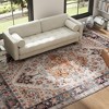 HOMCOM Area Rug 8x10, Non-Slip Machine Washable Rug, Boho Print Pattern Medallion Carpet for Living Room, Bedroom, Dining Room, Tawny Brown - 3 of 4
