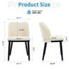 Modern Dining Chairs Set of 2, Velvet/Linen  Dining Chair Upholstered Side Chairs with Padded Seat & Wood Legs for Kitchen - 2 of 4