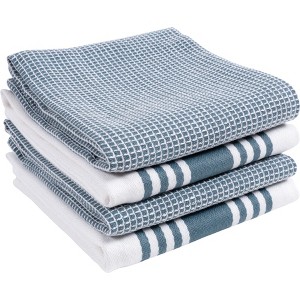 KAF Home Madison Set of 4 Absorbent, Durable and Soft Kitchen Towels |- 18" x 28" - 1 of 4