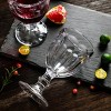 Slickblue Timeless European Glass Goblets - 10.2oz Set of 6, Artistic Embossed Design - 4 of 4