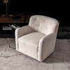 KINWELL 32.5" W Swivel Chenille Armchair Tufted Back Barrel Chair - 4 of 4