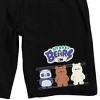 We Baby Bears Three Bears Men's Black Graphic Sleep Shorts - 2 of 4