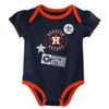 MLB Houston Astros Infant Girls' 3pk White Bodysuit - 4 of 4