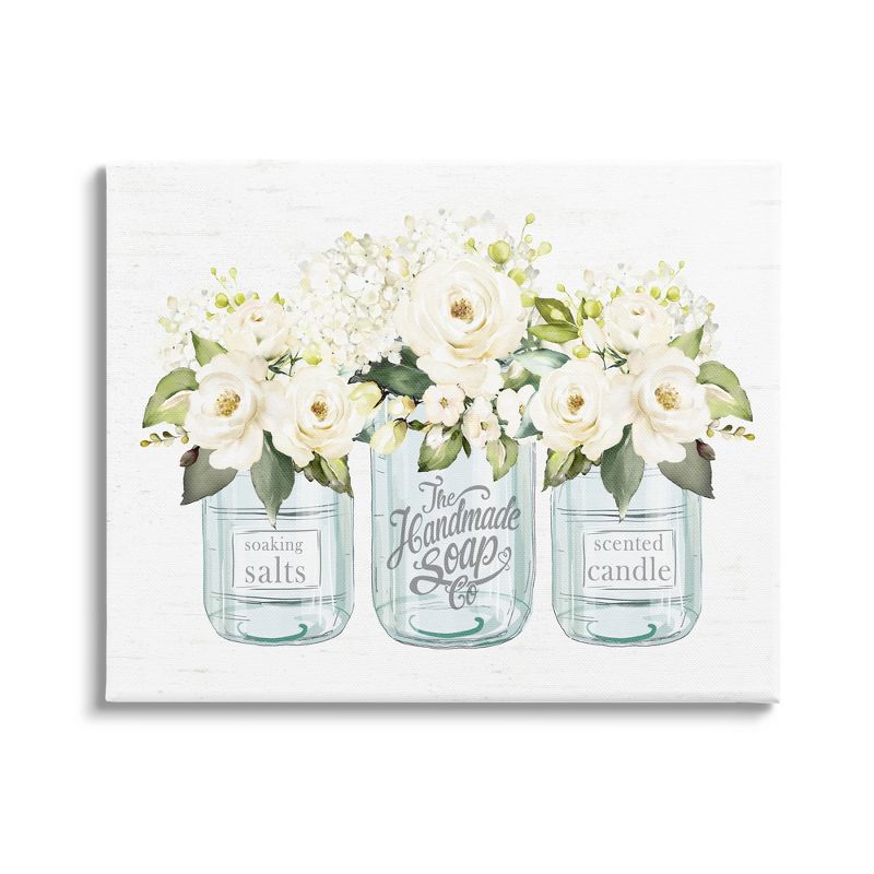 Stupell Industries Farmhouse Rose Blossom Bouquets Varied Country Jars Canvas Wall Art, 1 of 6
