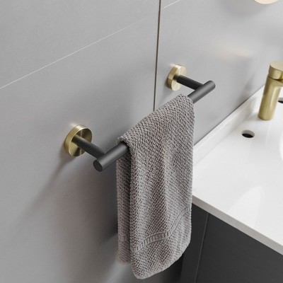 24-Inch Black and Gold Stainless Steel Bathroom Hardware Set