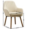 TOAOTBNBO Deep Tuck-pleating Upholstered Accent Chair with Tapered Wood Legs Modern Velvet Armchair with Thick Cushion Club Chair for Office - 3 of 4