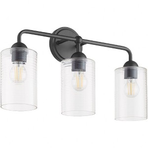 Quorum Lighting Charlotte 3 - Light Vanity in  Matte Black - 1 of 3