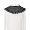 INSPIRE CHIC Women's Semi-Sheer Embroidery Neck Ruff Detachable Fake Dickey Collar Little Shawl 1 Pc - 3 of 4