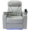 Power Motion Recliner Chair Armchair With Bluetooth Speaker,USB Ports,Cupholder,LED Light,Rotating Coffee Table,Phone Holder-Cuddlewood - 4 of 4