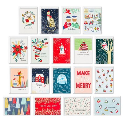 Hallmark 24ct Assorted Boxed Holiday Greeting Card Pack