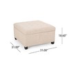 CAVINAS Storage Ottoman Bench, Square Ottoman with Storage, 2 in 1 Function, Work as End Table and Ottoman, Tufted Accent Bench for Living Room - 2 of 4