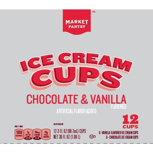 Chocolate Vanilla Ice Cream Cups 36 Fl Oz Market Pantry Target