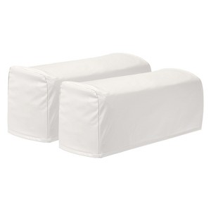 Unique Bargains PU Leather Anti-Slip Stretch Couch Arm Slipcovers 2 Pcs - 1 of 4