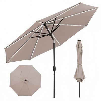 Ainfox 10ft Patio Umbrella With Led Light Bar