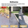 SEVOBAL 30 PCS Carpet Tiles 12" x 12" Interlocking Deck Tiles Waterproof Anti-mildew Mold Resistant for Outdoor Spaces, Gray, 22.58"*13.57"*13.97" - 2 of 4