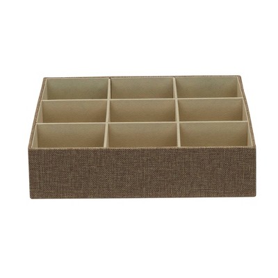 Latte Linen 3-Piece Customizable Drawer Organizer Set