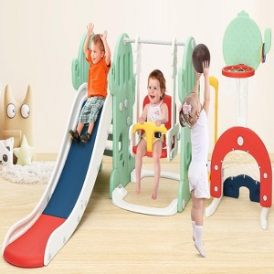 7 In 1Toddler Slide and Swing Set, Indoor and Outdoor Kid Slide for Toddlers Age 1-3, Large Playground With Slide - 1 of 4