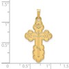 Black Bow Jewelry 14k Yellow Gold Eastern Orthodox Cross Pendant, 18 x 34mm - 4 of 4