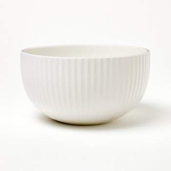 Earthenware Ribbed Mixing Bowl Cream - Figmint™