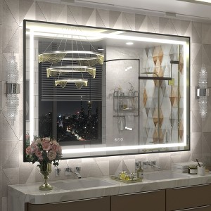 Apmir Super Bright Front & Back LED Lighted Anti-Fog Aluminum Alloy Framed Tempered Glass Bathroom/Vanity Mirror with ETL & 3-Year Warranty - 1 of 4