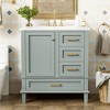 Whisen 30 in. Bathroom Storage Cabinet Bathroom Vanity with Ceramic Sink, Soft Close Door and 3 Drawers - 2 of 4