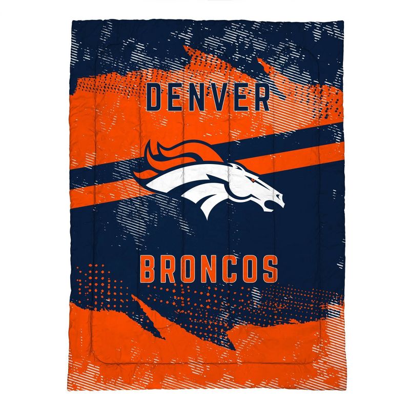 NFL Denver Broncos Slanted Stripe Twin Bed in a Bag Set - 4pc, 2 of 4