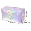 Unique Bargains Women's Durable Letter K Cosmetic Bag Purple 1 Pc - 2 of 3