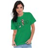 Santa Betty Boop Christmas Lights Womens Graphic T Shirt Tees Brisco Brands - 3 of 4
