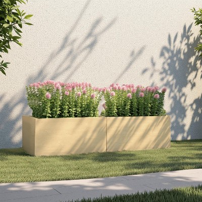 Christopher Knight Home Jeans Outdoor Modern Minimalist Lightweight Concrete Rectangle Planter Boxes (Set of 2)