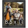 PosterPalooza | 8.5x11 Wide Barnwood Picture Frame, UV Acrylic, 6 Finishes - Grey, Brown, White, and Black - 2 of 4