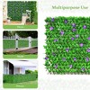 Tangkula 4PCS Expandable Fence Privacy Screen Decorative Faux Ivy Panel w/ Purple Flowers - 4 of 4