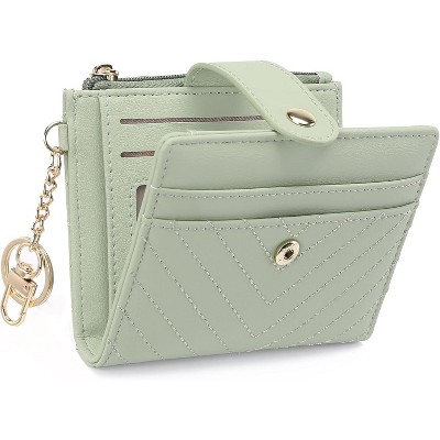 BEAFUP Wallets for Women,Leather RFID Blocking,Bifold Small Zipper Pocket Wallet,Card Case Purse with ID Window,Applies to Gift