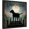 Amanti Art Moonrise Black Dog Labrador Lake by Ryan Fowler Framed Canvas Wall Art - 3 of 4