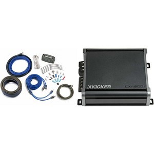Kicker 46CXA8001 CXA8001 - 800-Watt Mono Class D Subwoofer Amp & CK4 Amp Kit Bundle - 1 of 4