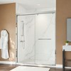 Lirago 56-60x76" Double Slider Glass Cabinet Door with Tempered Glass Aluminum Track Anti Derail Wheels Durable Frame Silver - 2 of 4