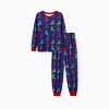 PATPAT Matching Family Pajamas Xmas Colorful Elk Print Christmas PJs Tee and Bottom Loungewear Sleepwear for Men M Blue - 2 of 4