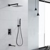CLIHOME Single Handle 1-Spray Wall Mounted Tub and Shower Faucet 1.8 GPM with 10 in. Shower Head (Valve Included) - 2 of 4