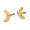 Black Bow Jewelry Kids Polished Moon Screw Back Post Earrings in 14k Yellow Gold - 2 of 4