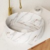 ChicFurnit Bathroom Sinks Vessel Sink Round Sink Vanity Sink Art Basin Countertop Bathroom Sink for Bathroom, White, 14.17"*14.17"*4.72" - 2 of 4