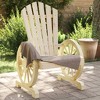 vidaXL Garden Adirondack Chair Set of 4 Natural Wood Solid fir wood - Brown Chair 4 - 2 of 4